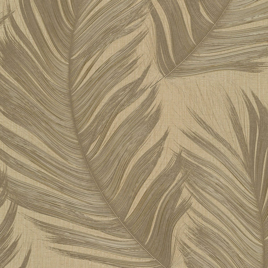 ERISMANN tapetes 4005756: Lielas lapas, zelta Erismann