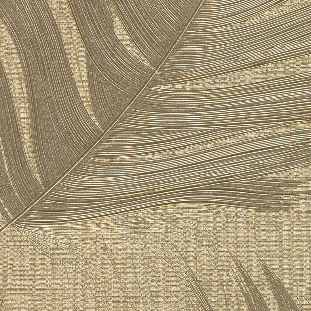 ERISMANN tapetes 4005756: Lielas lapas, zelta Erismann