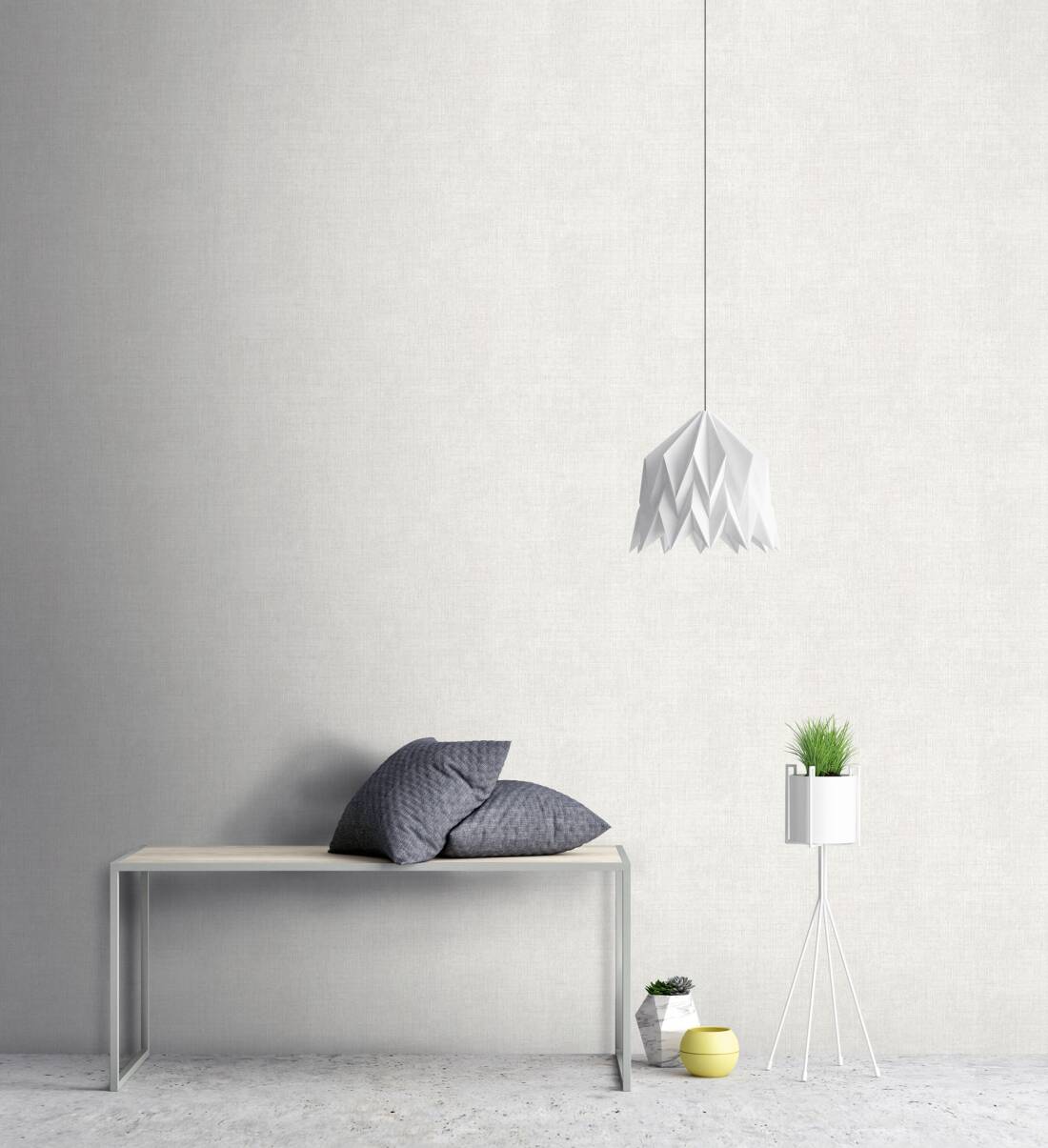 Tapetes ar lina faktūru baltā krāsā - 1363577 AS Creation