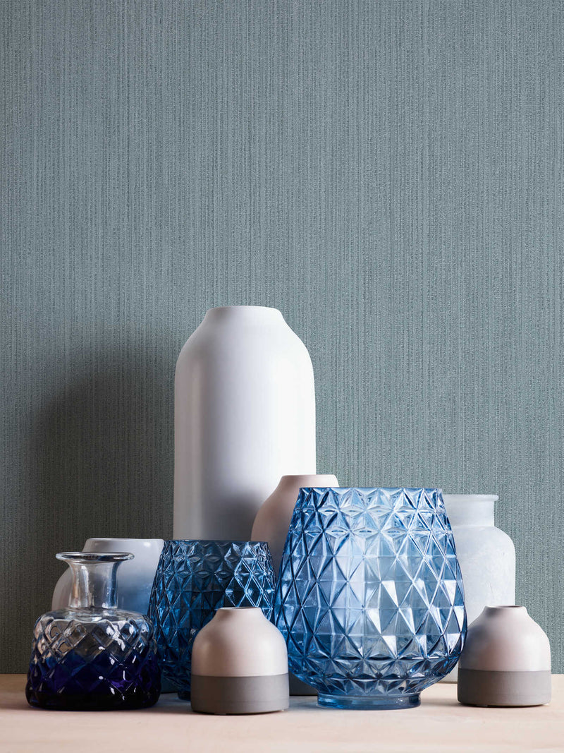 Džinsu zilas flizelīna tapetes ar tekstila izskatu, AS, 364998 AS Creation