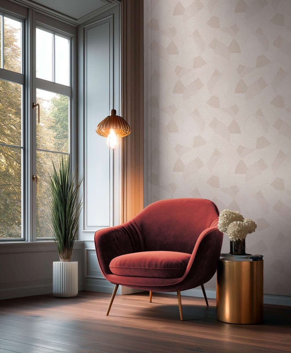 Tapetes ar maigām formām un vieglu tekstūru | silti pelēkā krāsā AS Creation