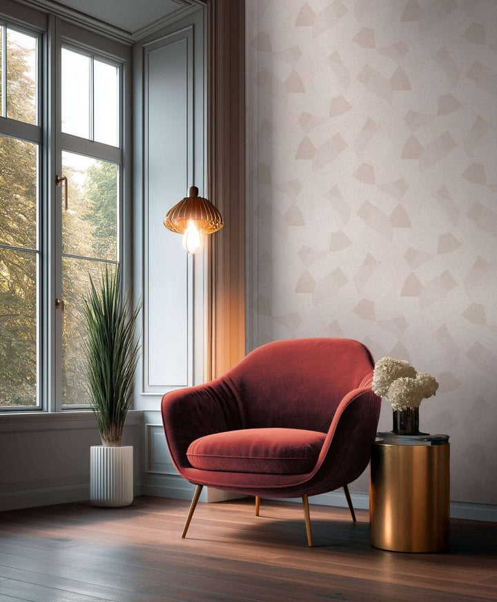 Tapetes ar maigām formām un vieglu tekstūru | silti pelēkā krāsā AS Creation