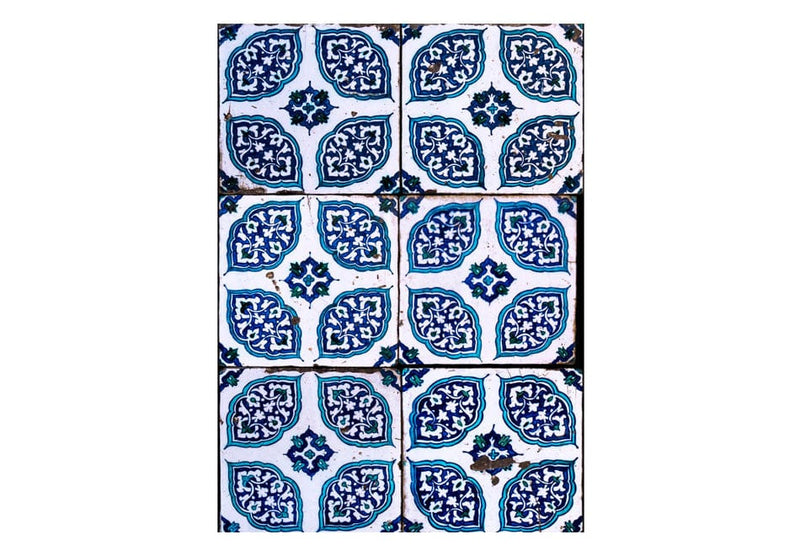 Tapetes ar mozaīkas rakstu zilos toņos, 89075 G ART