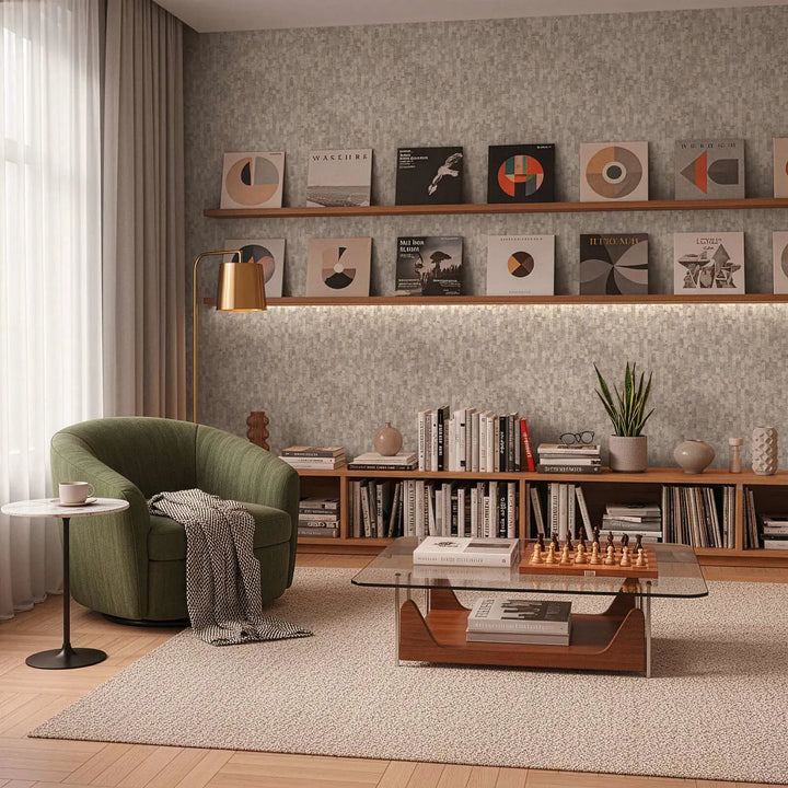 Tapetes ar mūsdienīgu tekstūru bēšā krāsā - 3007101 AS Creation