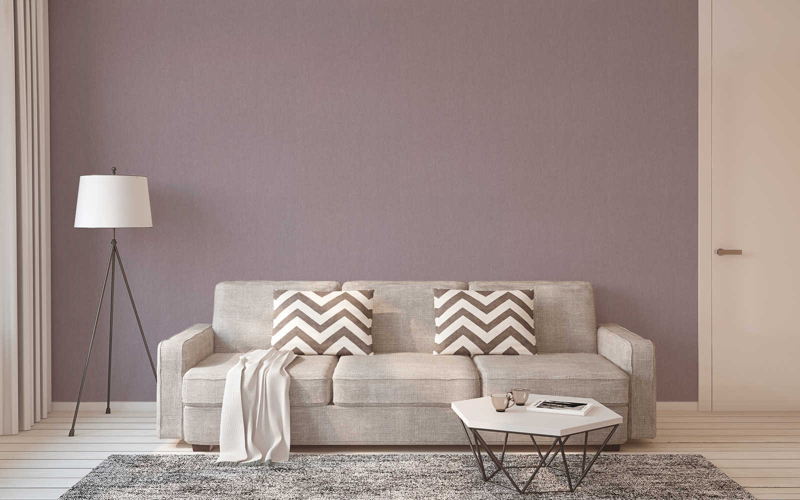 Tpetes ar nelielu mirdzumu un tekstila rakstu violēta toņos - 1335560 AS Creation