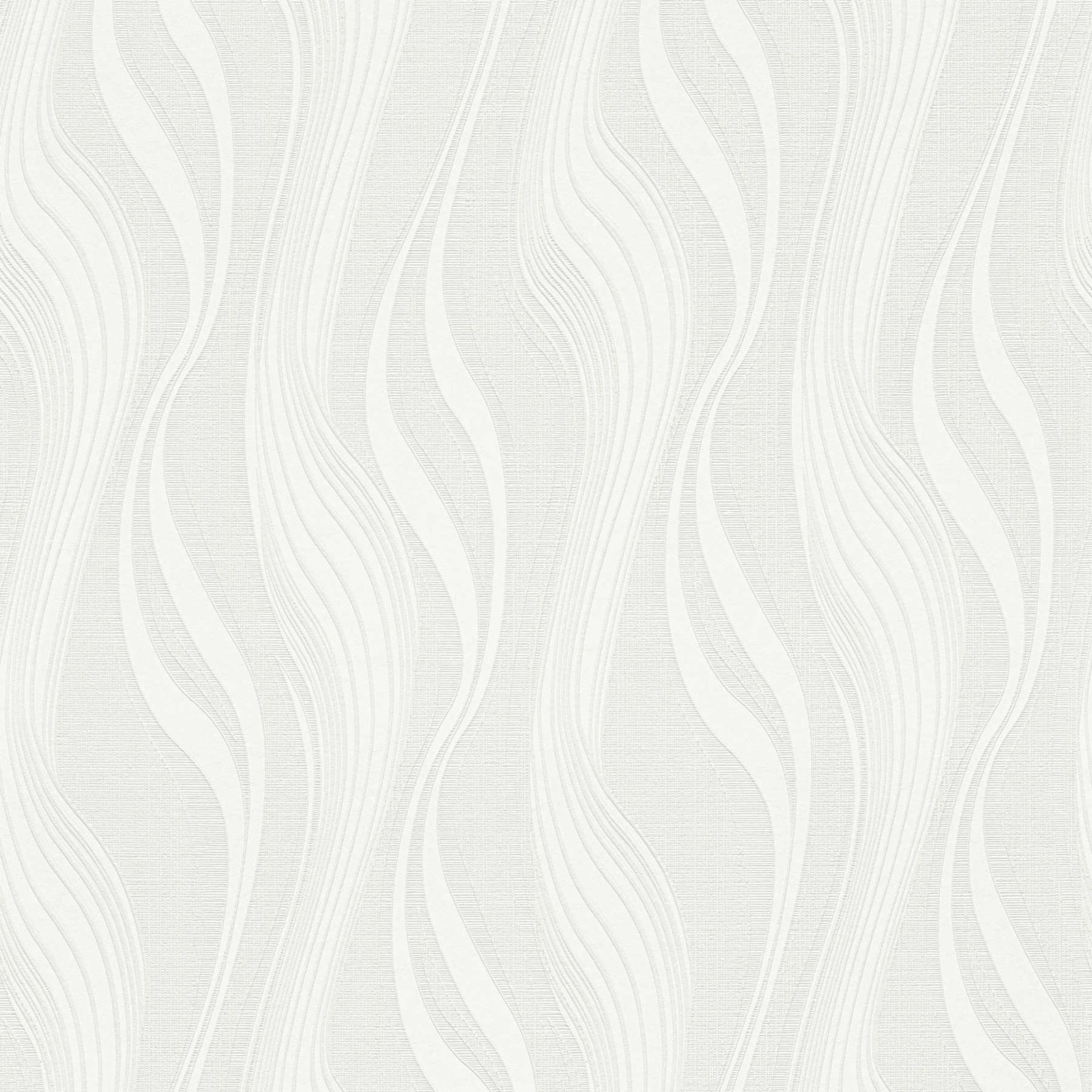 Tapetes ar organisku līniju rakstu un 3D efektu - baltas, 247919 AS Creation