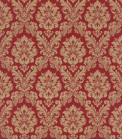 Tapetes ar ornamentu baroka stilā: sarkana, bēša, zelta, RASCH, 2132254 AS Creation