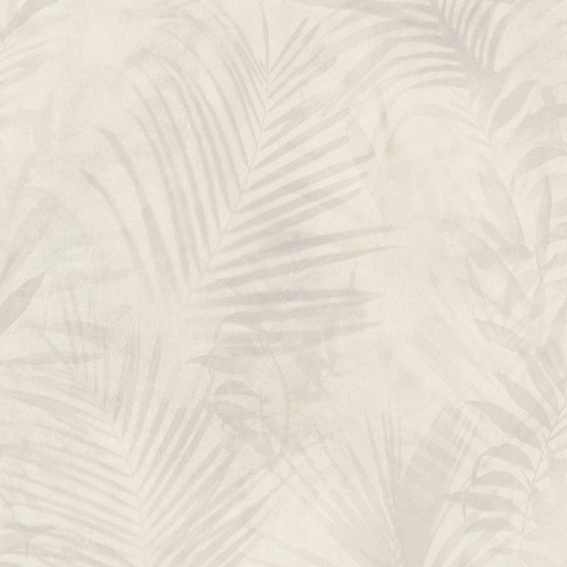 Tapetes ar palmu lapām krēmkrāsā, matētas, 1332541 AS Creation