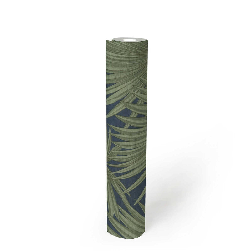 Tapetes ar palmu lapām uz zaļa fona, 1373371 AS Creation
