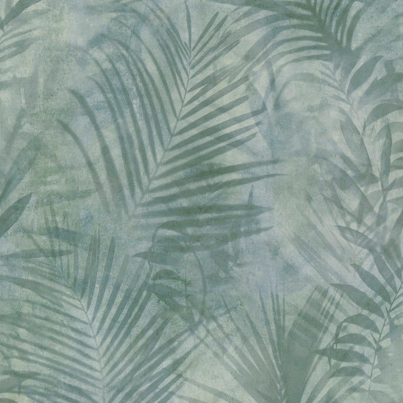 Tapetes ar palmu lapām zaļā krāsā, matētas, 1332537 AS Creation