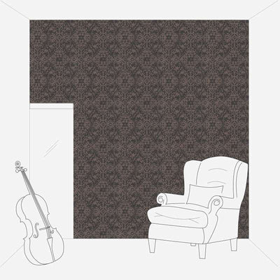 Tapetes ar persiešu paklāja ornamentu melnā krāsā - 1360274 AS Creation
