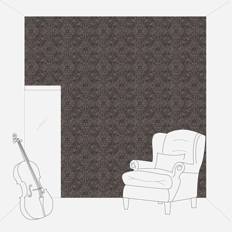 Tapetes ar persiešu paklāja ornamentu melnā krāsā, 1360274 AS Creation