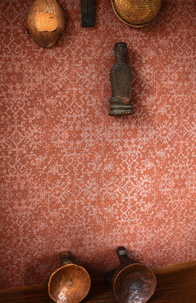 Tapetes ar persiešu paklāja ornamentu sarkanā krāsā - 1360273 AS Creation