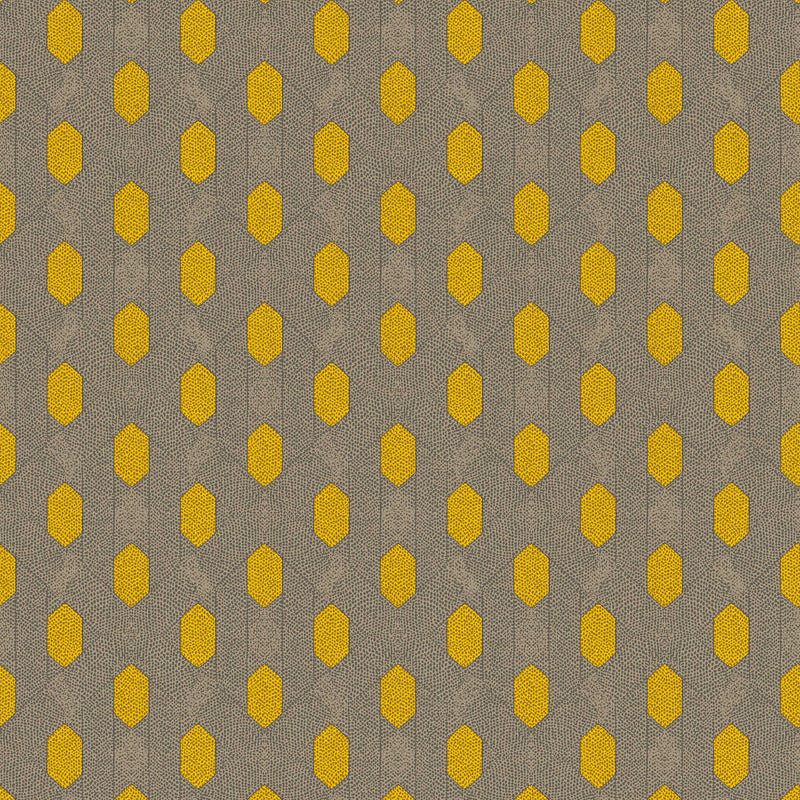 Tapetes ar punktu zīmējumu - dzeltenā, pelēkā, brūnā krāsā 1322104 AS Creation