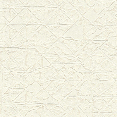 Tapetes ar rakstu Āfrikas stilā, baltā krāsā, 2537507 RASCH
