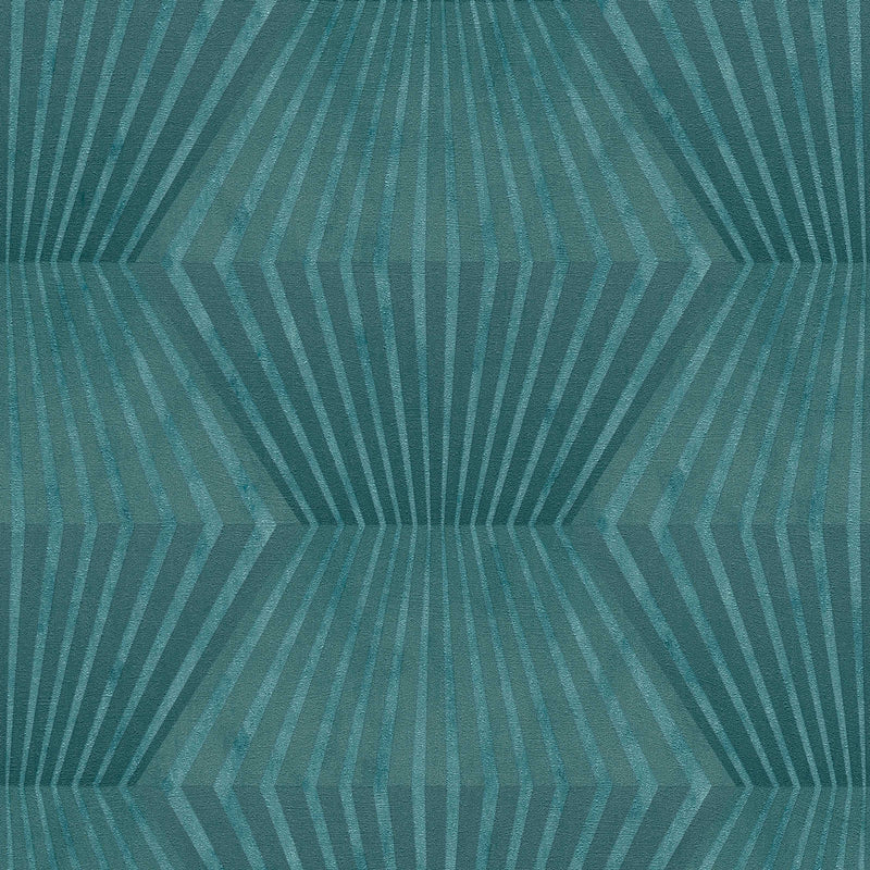 Tapetes ar retro dizainu Art Deco stilā – zila, zaļa Tapetenshop.lv
