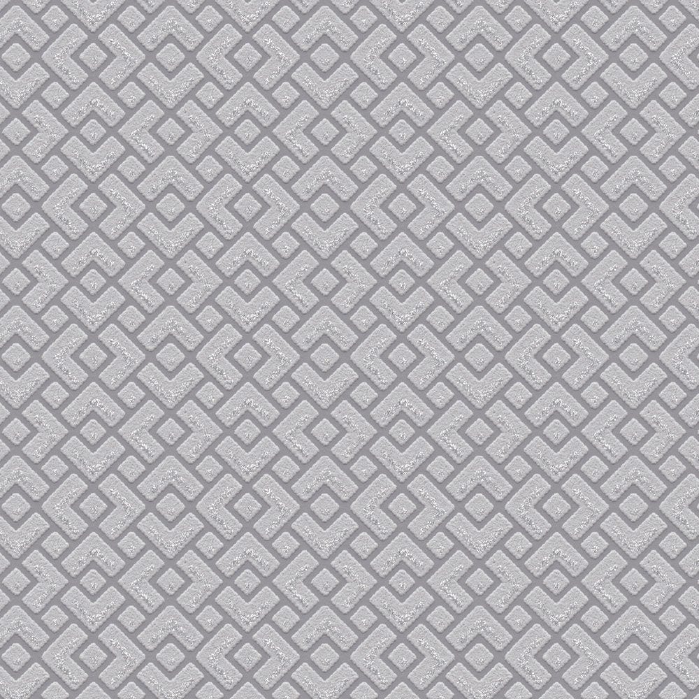 Tapetes ar retro dizainu un sudraba akcentiem - pelēkas 377597 Tapetenshop.lv