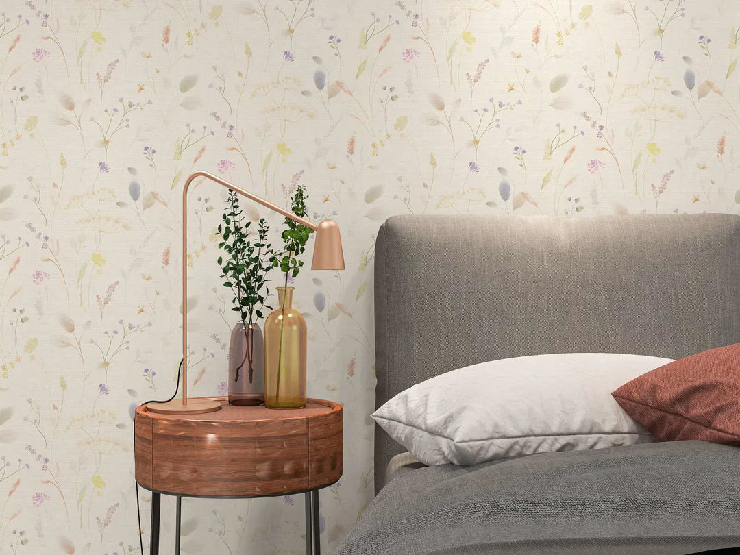 Tapetes ar skaistām pļavas ziediem| balta, zala - 3012225 AS Creation