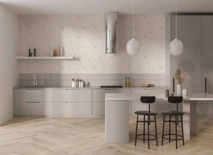 Tapetes ar skaistām pļavas ziediem| balta, zala - 3012225 AS Creation