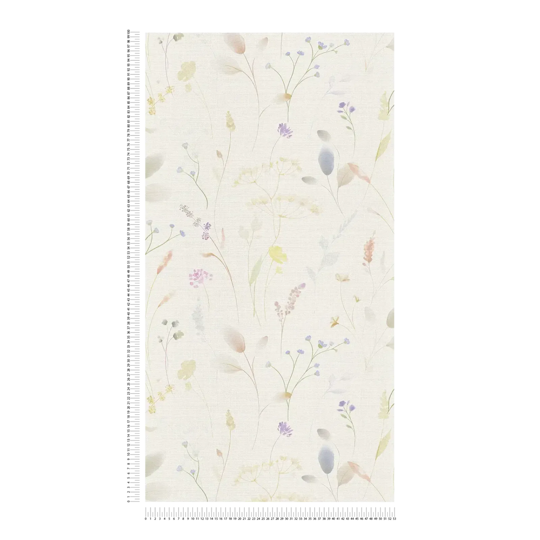 Tapetes ar skaistām pļavas ziediem| balta, zala - 3012225 AS Creation