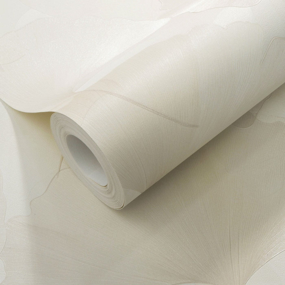 ERISMANN tapetes 3774746: Ginkgo lapas, krēmkrāsa Erismann