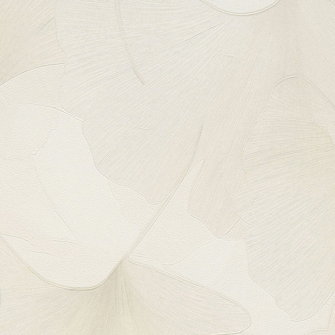 ERISMANN tapetes 3774746: Ginkgo lapas, krēmkrāsa Erismann