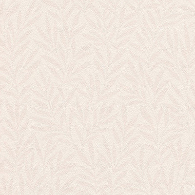 Wallpaper with delicate leaves in soft pink, 756045 Erismann