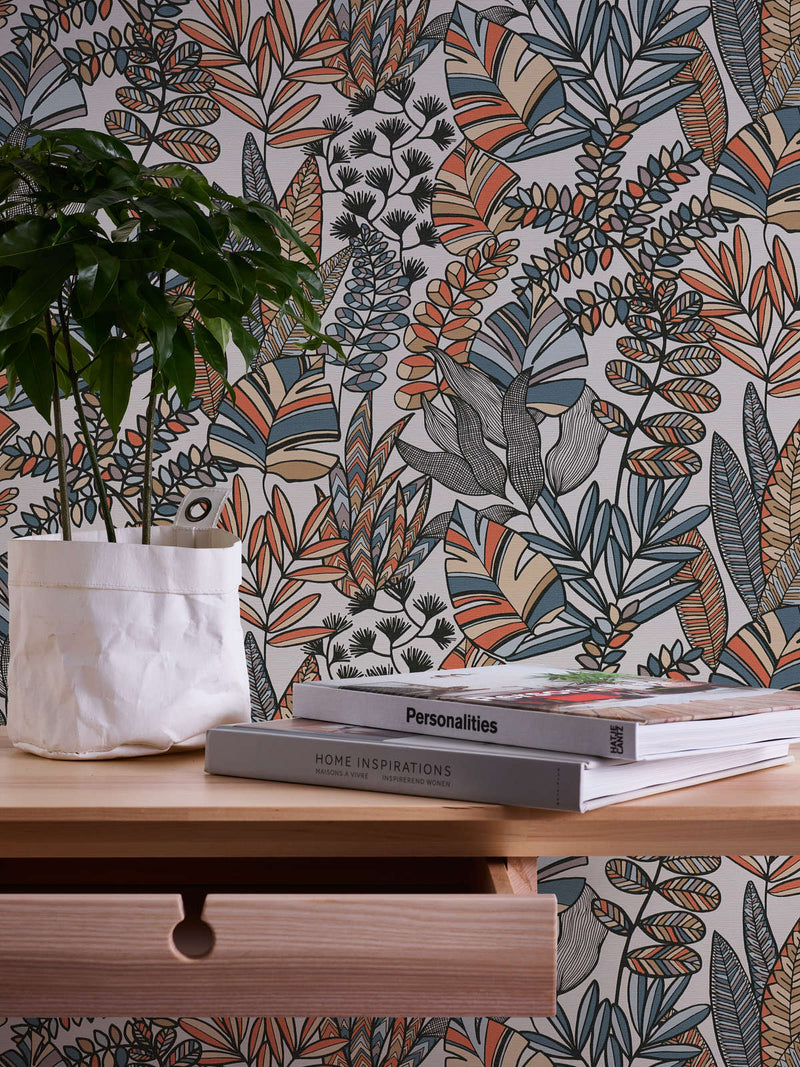 Tapetes ar spilgtām krāsām džungļu stilā, 1373450 AS Creation