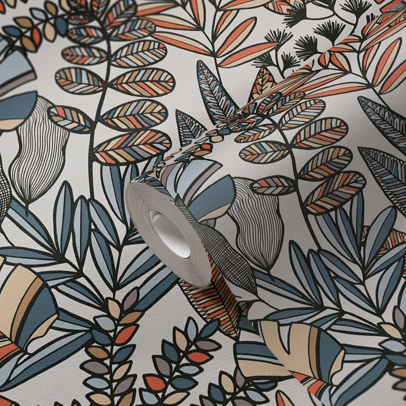Tapetes ar spilgtām krāsām džungļu stilā, 1373450 AS Creation