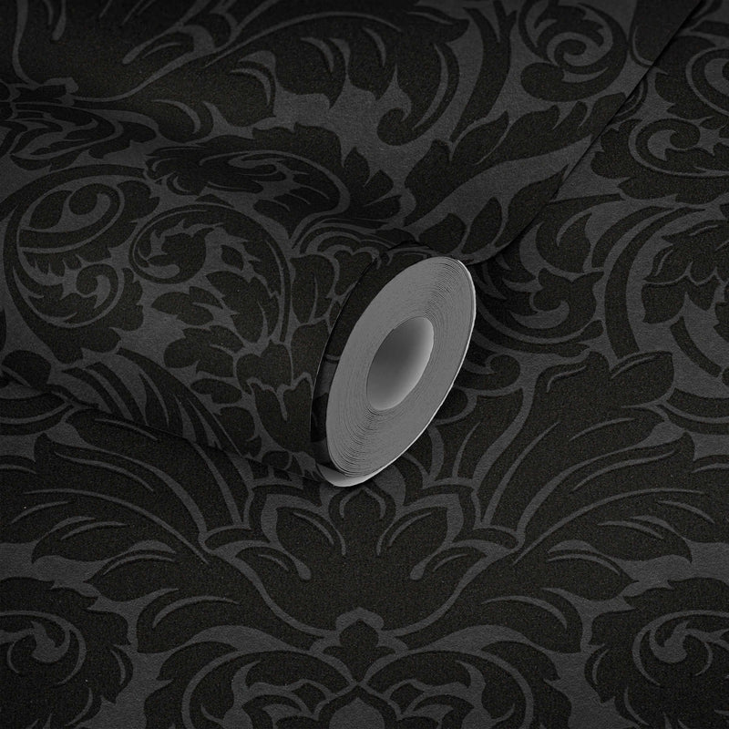 Tapetes ar stikla pērlītēm- melna krāsā, 1124457 AS Creation