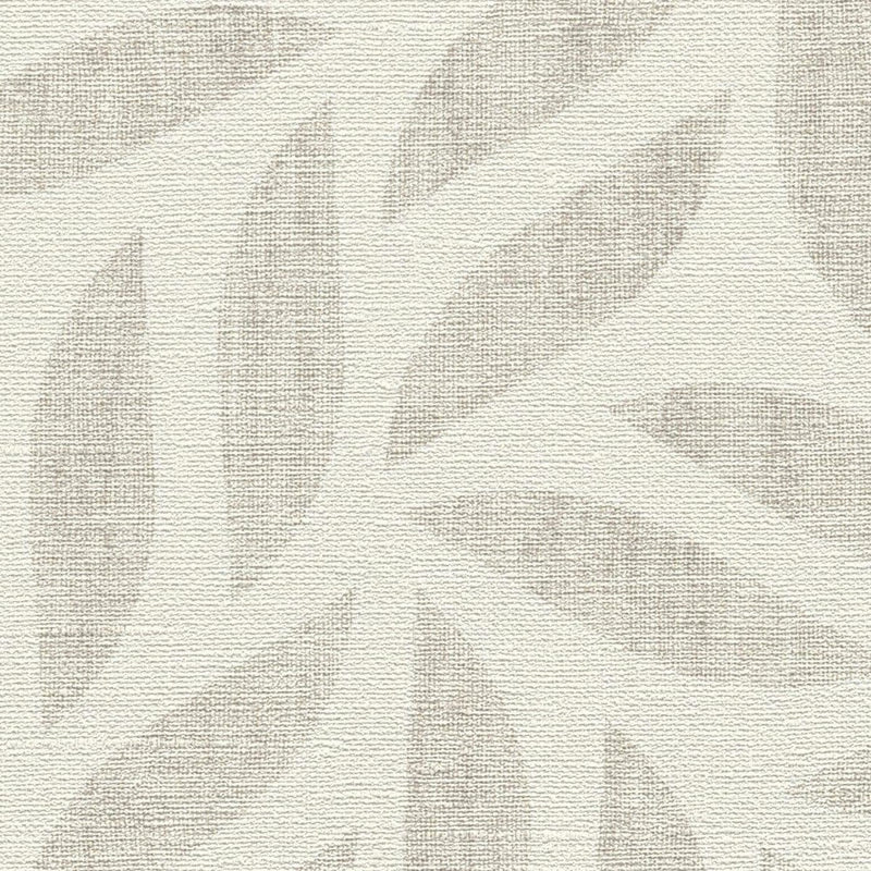 Tapetes ar stilizētam lapām un tekstila faktūru, pelēka, 2540167 RASCH