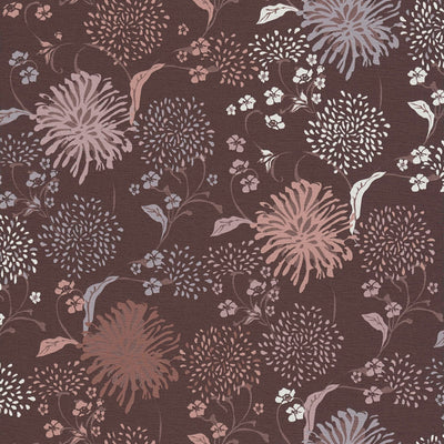Tapetes ar stilizētiem ziediem: brūnā, rozā, 1367613 AS Creation