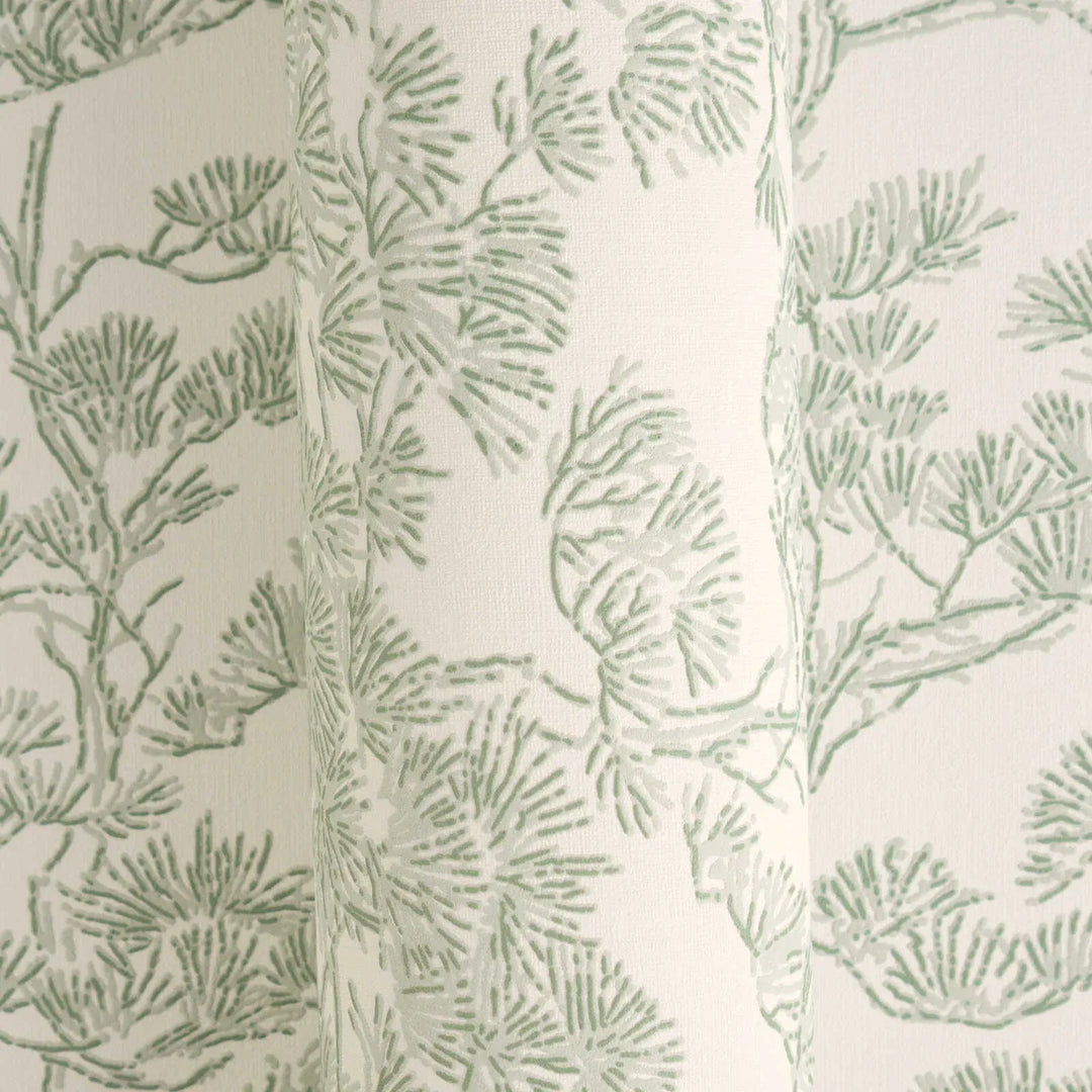 Tapetes ar stilizētu priežu motīvu, zaļa, balta - 3006775 AS Creation