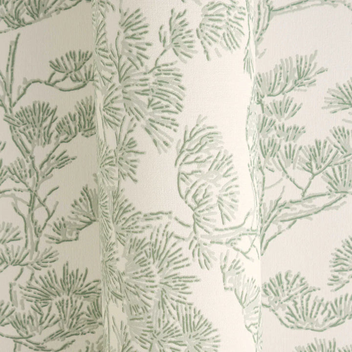 Tapetes ar stilizētu priežu motīvu, zaļa, balta - 3006775 AS Creation