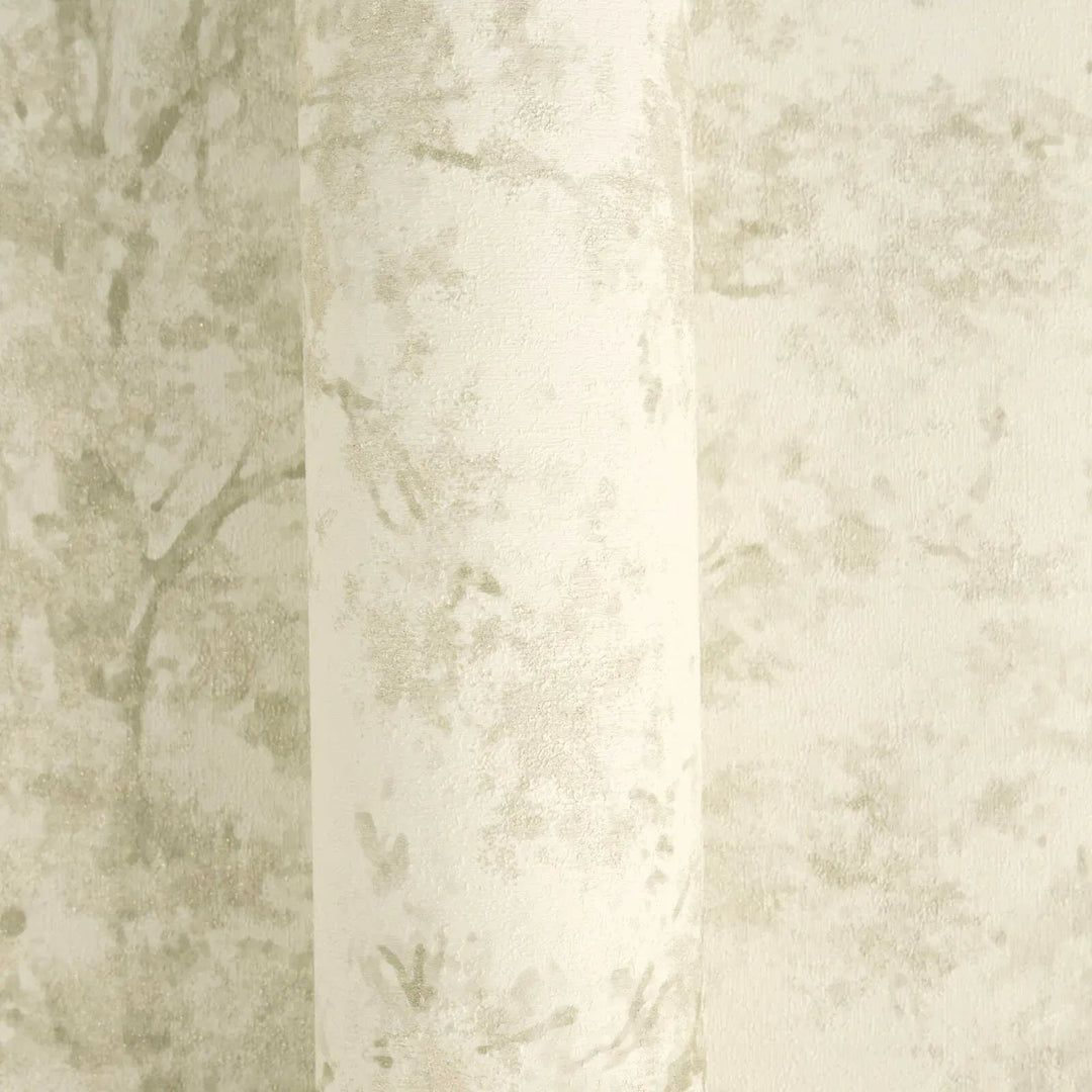 Tapetes ar stilizētu, teksturētu meža motīvu, krēmkrāsa, zaļa, 3012704 AS Creation