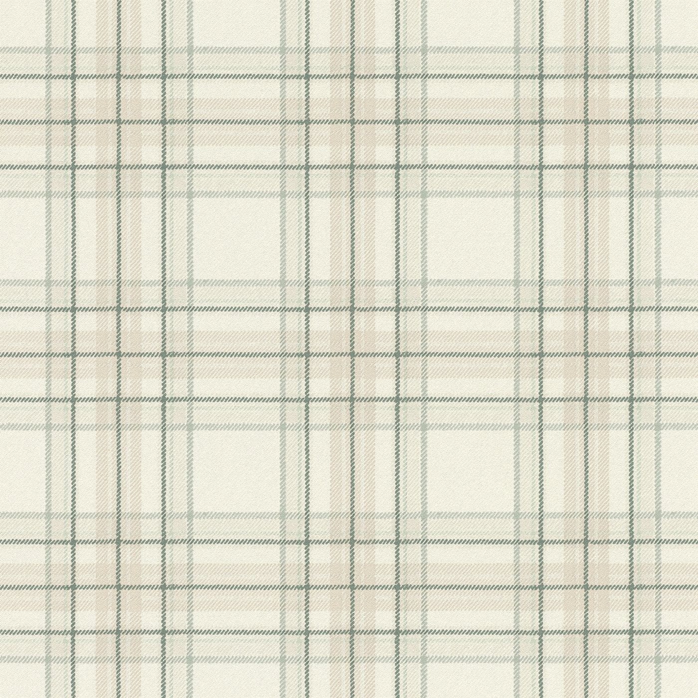 Tapetes guļamistabai ar tartāna rakstu: krēmkrāsa, zaļa, RASCH, 537437 RASCH