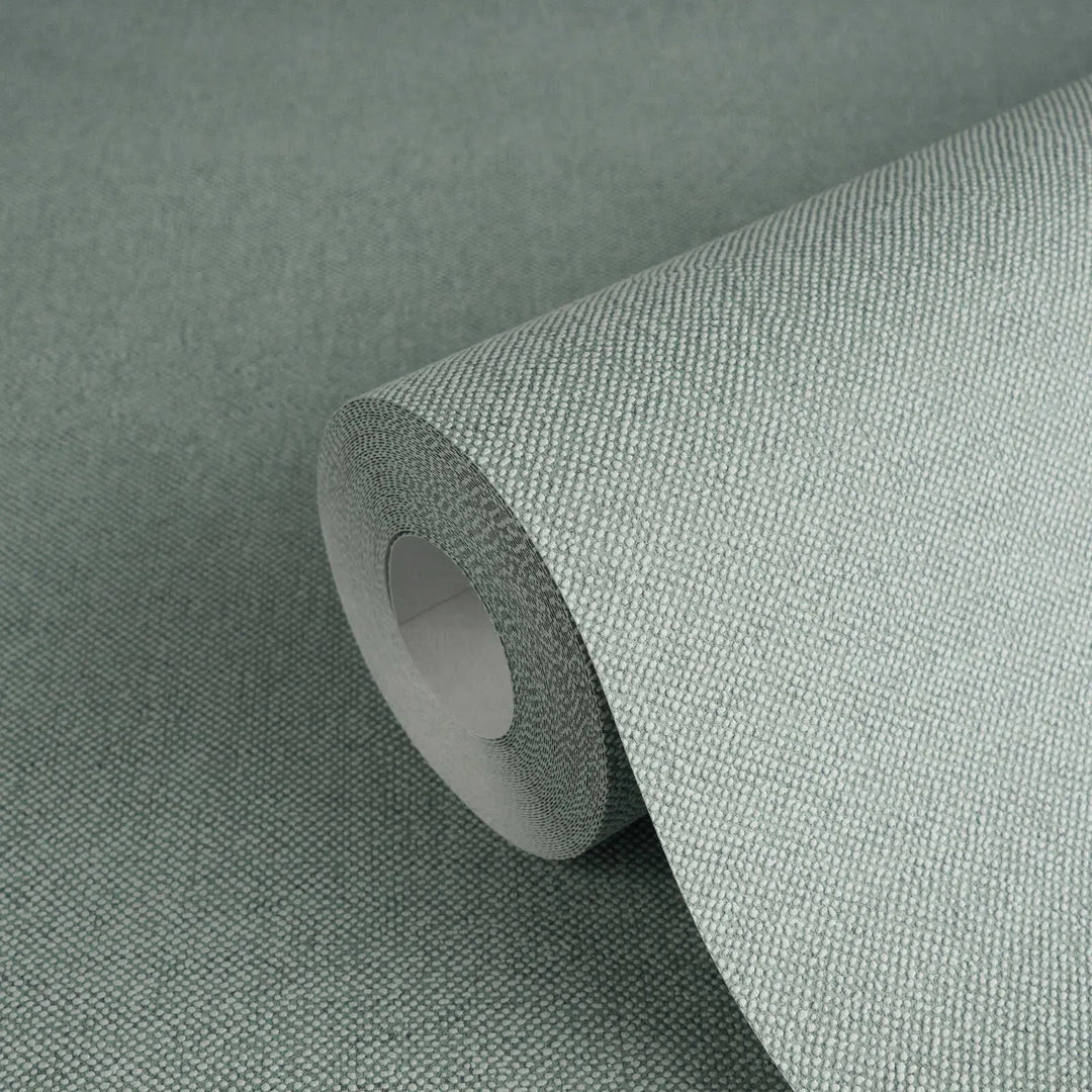 Tapetes ar tekstilmateriāla efektu – tumši zaļas - 3010701 AS Creation