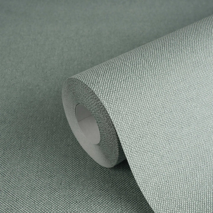 Tapetes ar tekstilmateriāla efektu – tumši zaļas - 3010701 AS Creation