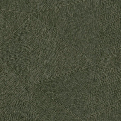 Tapetes ar trīsstūra rakstu tumši zaļā krāsā, 1374177 AS Creation