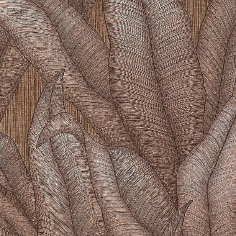 Tapetes ar tropiskam lapām bronzas/brūnā krāsā, Erismann, 3751534 RASCH