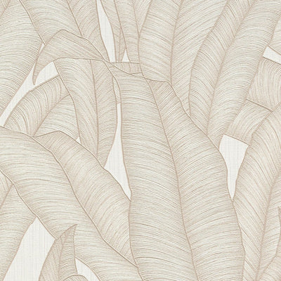 Tapetes ar tropiskam lapām krēmkrāsā, Erismann, 3751506 RASCH