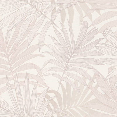 Tapetes ar tropiskām lapām maigi rozā krāsā, 755374 Erismann