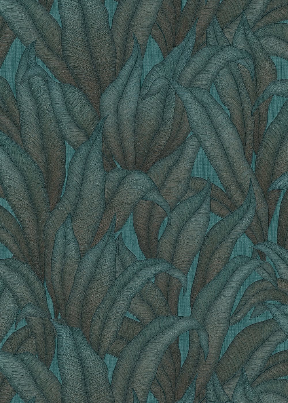 Tapetes ar tropiskam lapām tirkīzā krāsā, Erismann, 1037119 Erismann