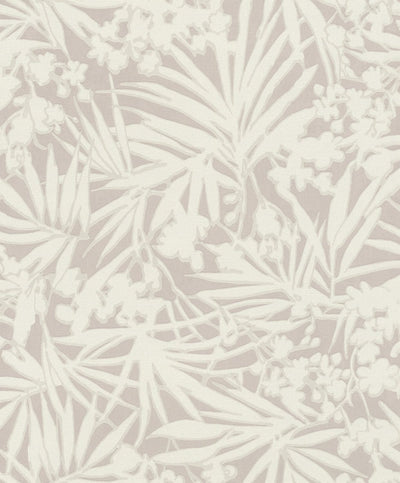 Tapetes ar tropiskām lapām uz tekstila faktūras, RASCH, 1205100 AS Creation