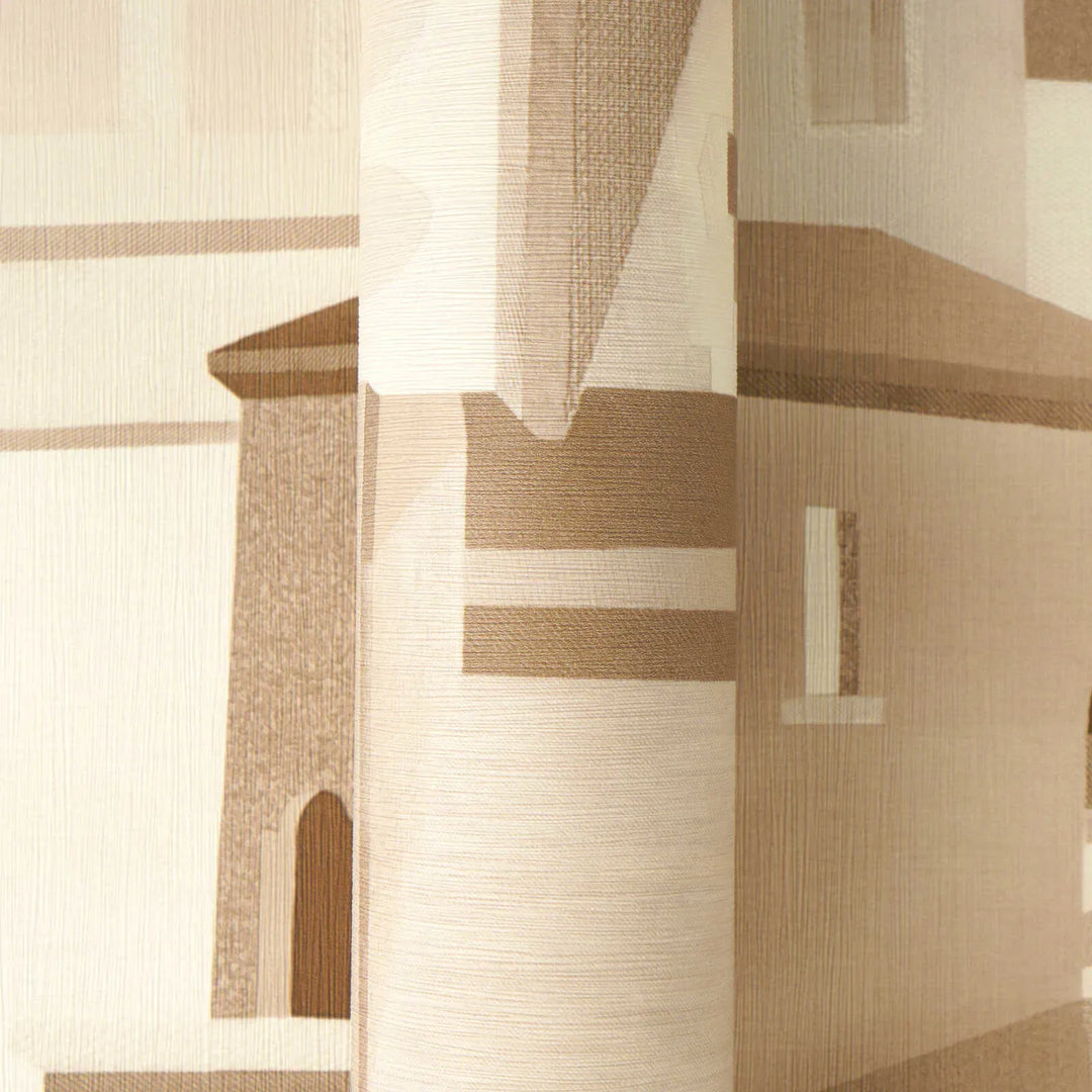 Tapetes ar Vidusjūras arhitektūras motīvu | brūna, bēša - 3012475 AS Creation