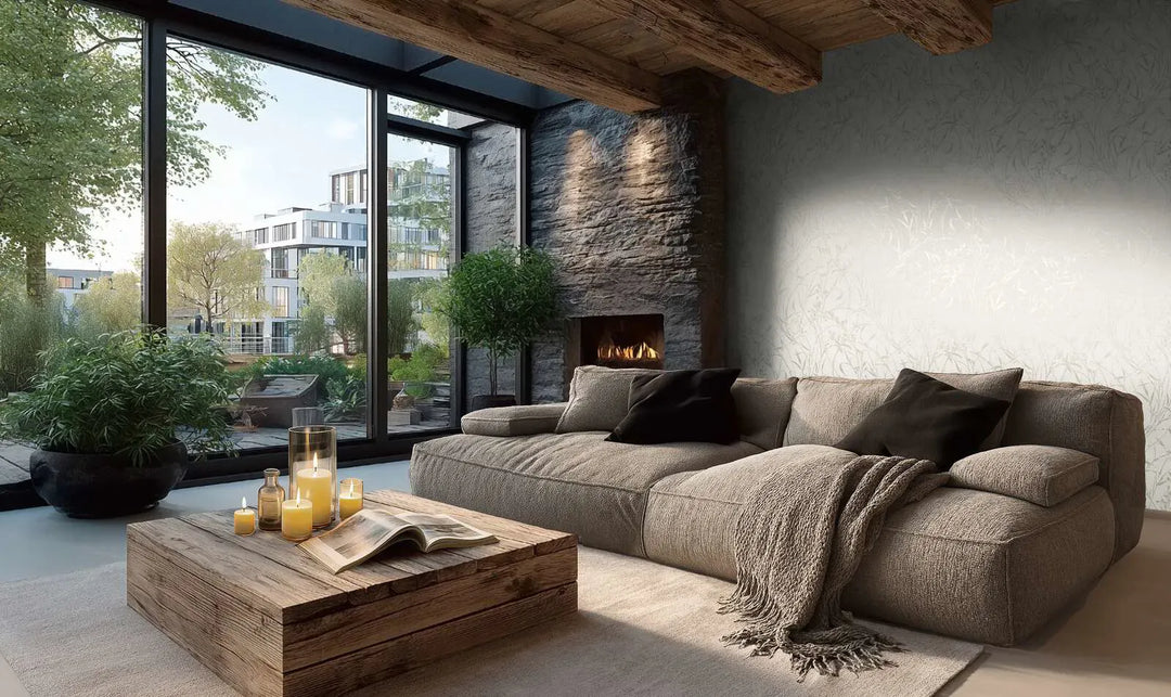 Tapetes ar viegli teksturētām ziedu zariem - krēmkrāsa - 3007034 AS Creation