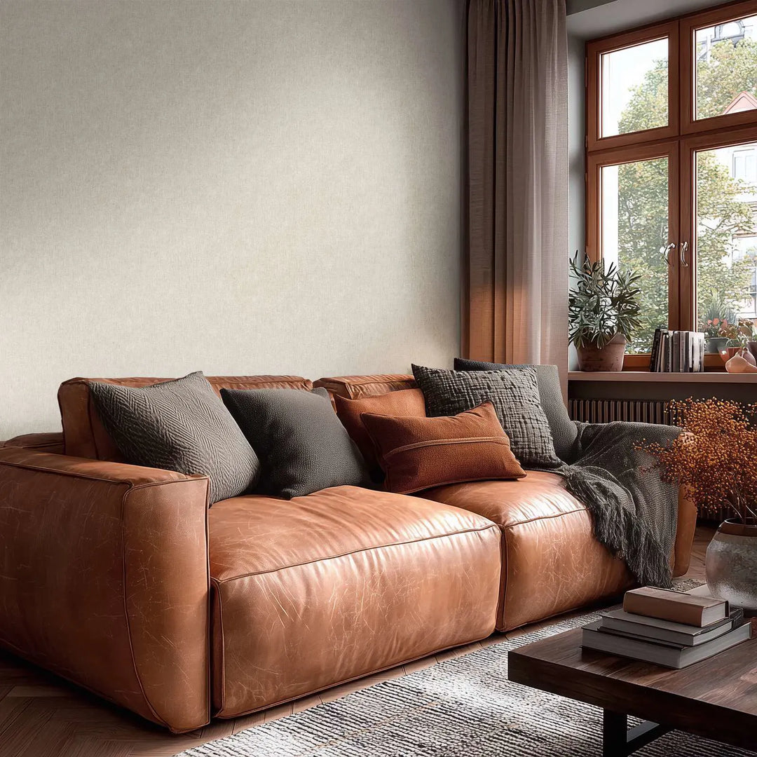 Tapetes ar vienkāršu dizainu un teksturētu apdari, krēmkrāsa, 3012714 AS Creation