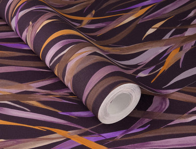 Tapetes ar zāles stiebriņiem, violetos toņos, RASCH, 1205003 AS Creation