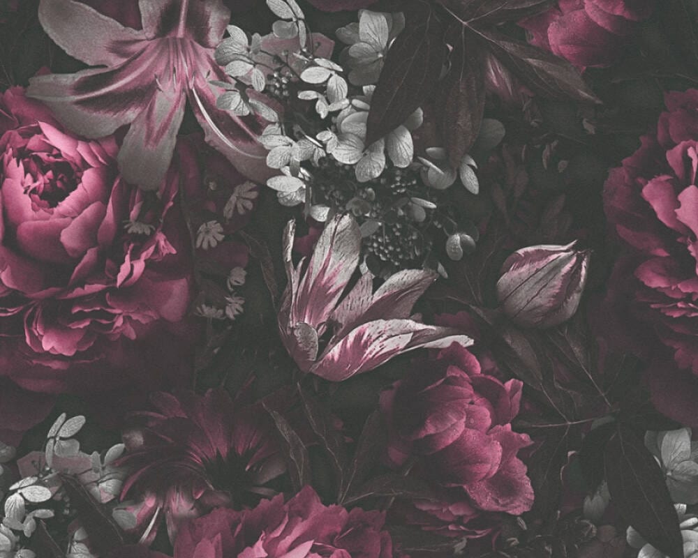 Tapetes ar ziediem vintāžas stilā, AS Creation 385094 AS Creation