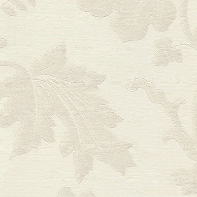 Tapetes ar ziedu ornamentu klasiska stilā, baltā, RASCH, 2132102 AS Creation